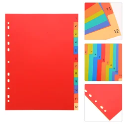 A4 Notepad Index Page Category Loose-leaf Markers Colored Plastic Binder Dividers Punched Multicolor 2950X2100X020CM