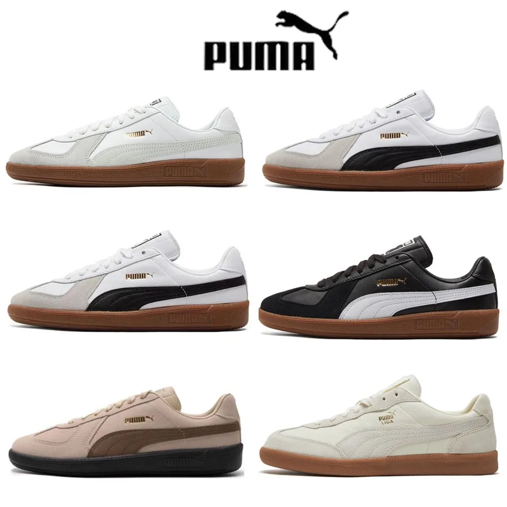 Original Puma Army German Trainer Men's and Women's Unisex Skateboard Casual Lightweight Low-Top Retro Sneakers Shoes DX 364597