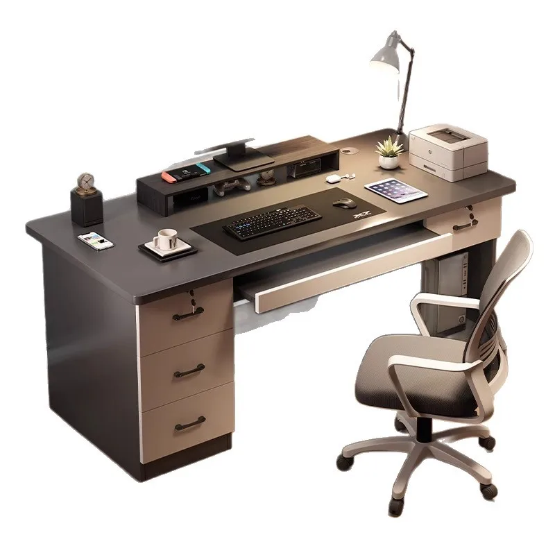 Office desk and chair combination simple modern staff seat single double computer desk household table