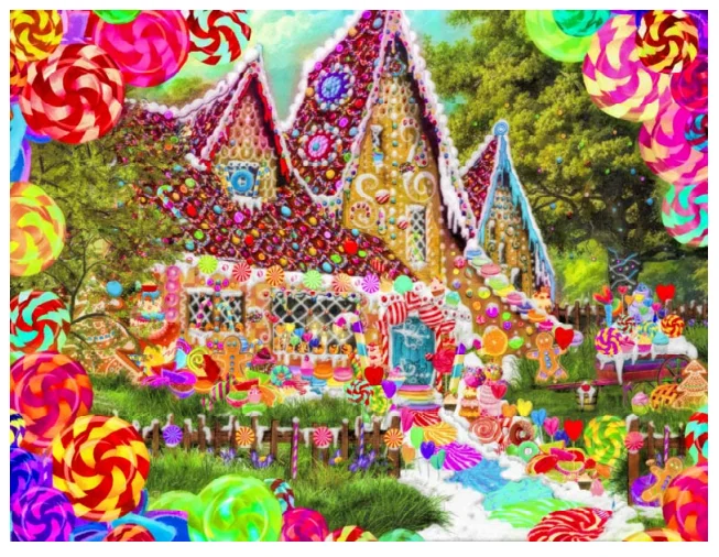 

Sweet Candy House Scenery Sewing kit 18CT16CT 14CT Unprinted Cross Stitch Kits Embroidery Art DIY Handmade Needlework Home Decor