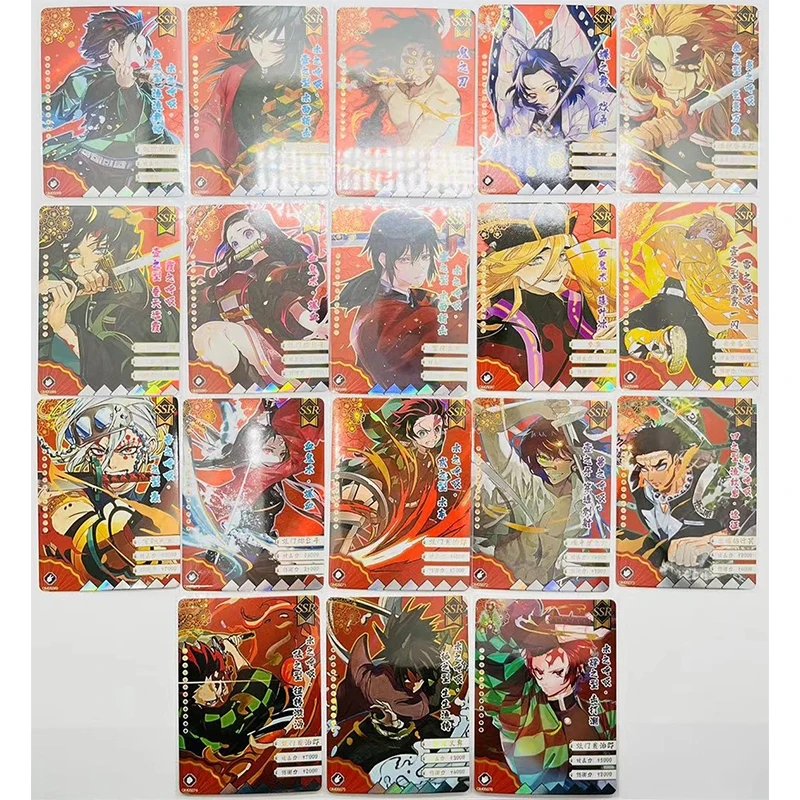 

Anime Demon Slayer Rare SSR Refractive Flash Card Rengoku Kyoujurou Kochou Shinobu Toys for boys Collectible Cards Birthday Gift