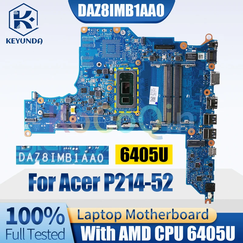 DAZ8IMB1AA0 For Acer P214-52 Notebook Mainboard SRGL2 6405U NBVLN11004 Laptop Motherboard Full Tested