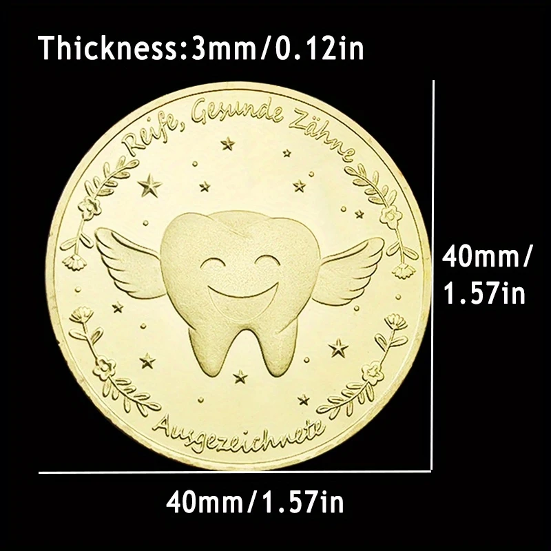 Cartoon Tooth Fairy Commemorative Coins Birthday and Christmas Gifts Home Kitchen Party Supplies Collection Coins