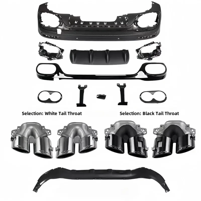 مناسبة ل GLB200 220 180 تعديل GLB35 المصد الأمامي المحيطي GT مصبغة الشفة الخلفية والحلق