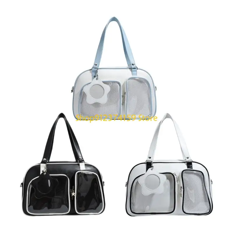 

G5AE прозрачная сумка для демонстрации просторная сумка для подмышки по крестообразному сумочке для плеча на плечо