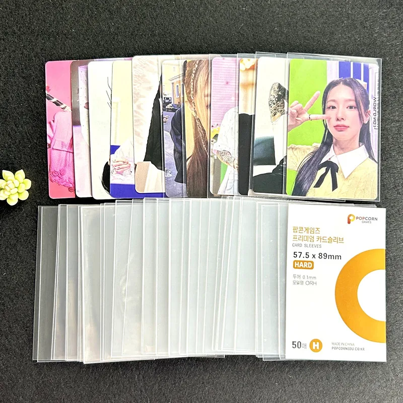 50 Stück Korea-Kartenhüllen HD Clear Kpop Idol Card Schutzhülle Photcards Protector Photo Case Box für Popcorn-Kartenhalter – Detail 12