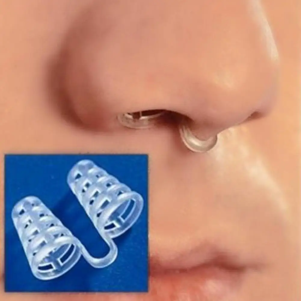 8Pcs/Set Silicon Snore-Ceasing Stopper Nose Clip Advanced Conical Shape Nontoxic Harmless and Odorless for Good Night Sleep