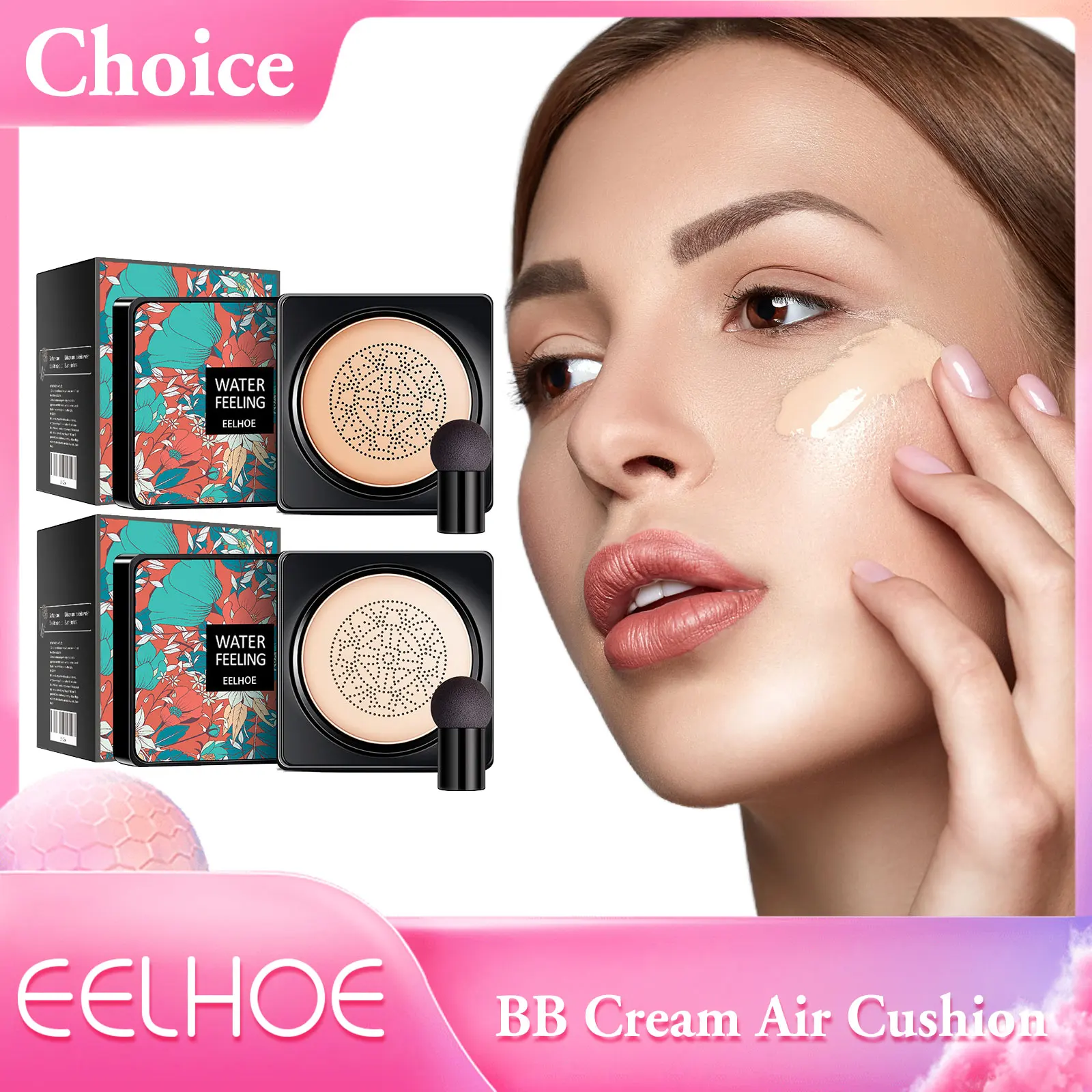 EELHOE Mushroom Head Bb Cream Luchtkussen Foundation Concealer Cc Cream Oil-Control Verhelderende Gezichtsbasiscrème Make-up Cosmetica