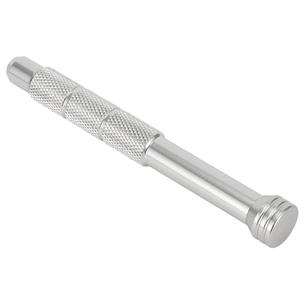 Silver Screwdriver Bits Holder, Driver Handle, liga de alumínio, precisão magnética, ferramentas manuais