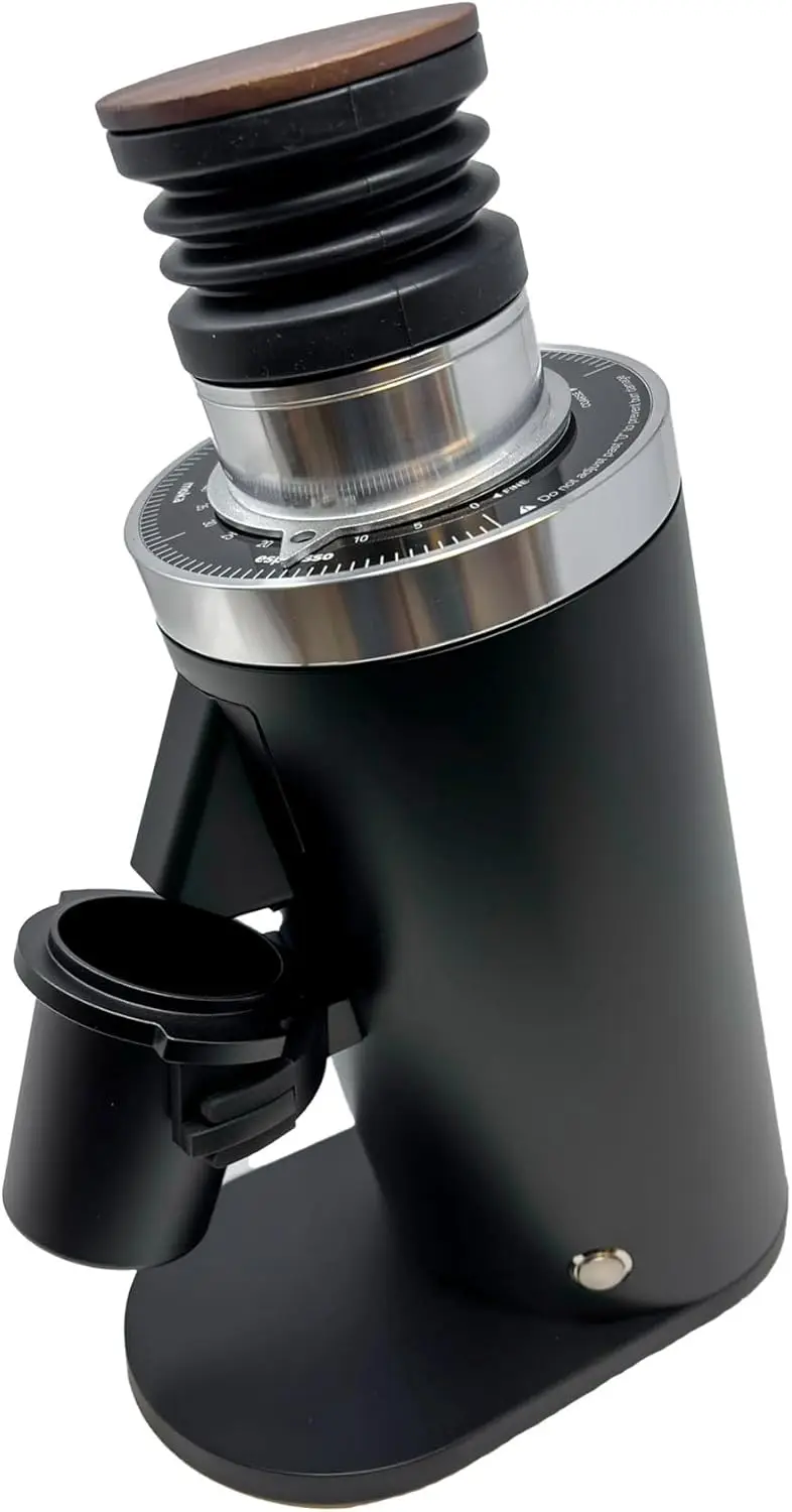 Single Dose Coffee Grinder - 64mm Flat Burrs, Black or White, Stainless Steel or DLC Burrs, Low Retention, Stepless Adjustment