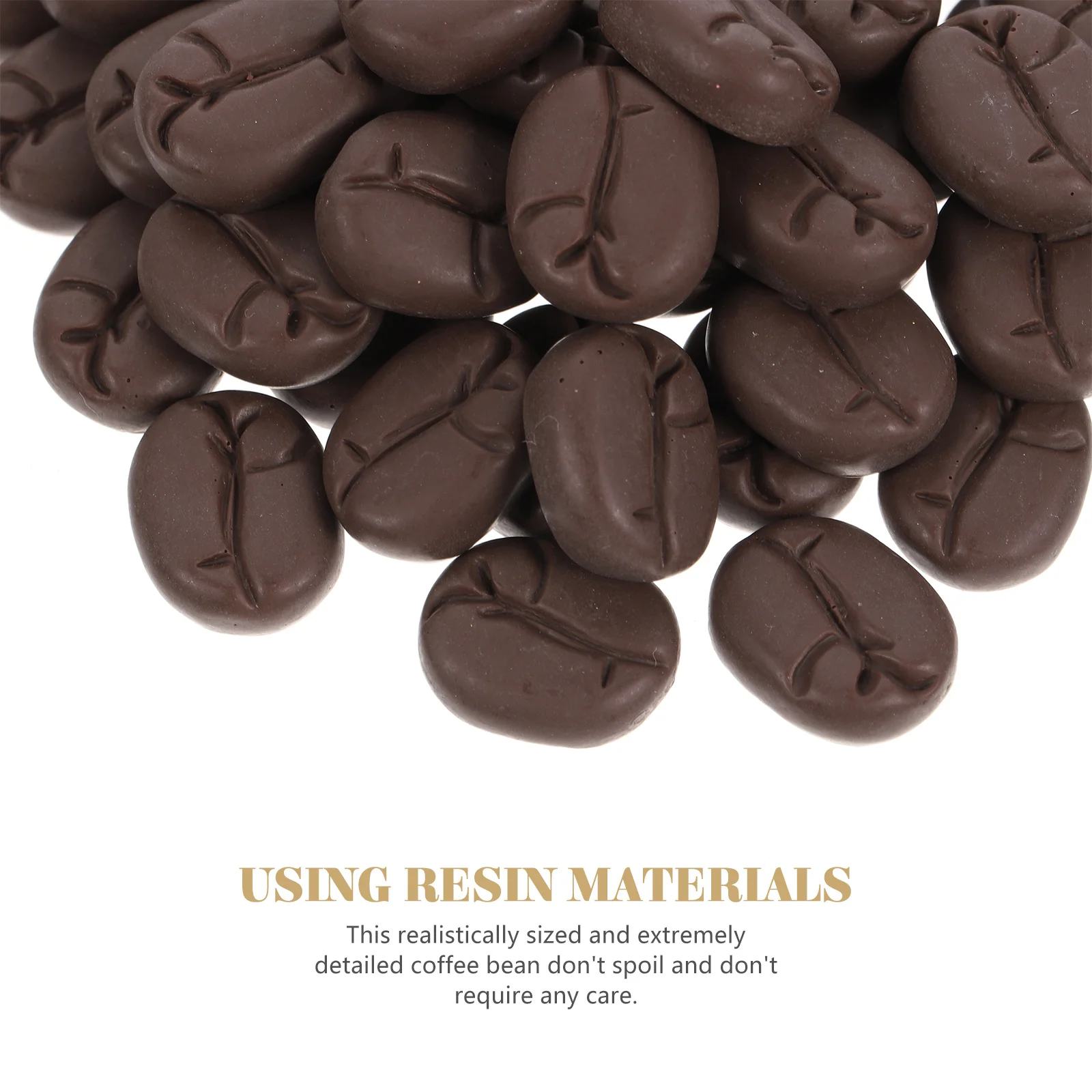 50 stuks koffieboon simulatie realistische hars decoratie prestatie prop fantasiespel bakkerij keuken fotografie display