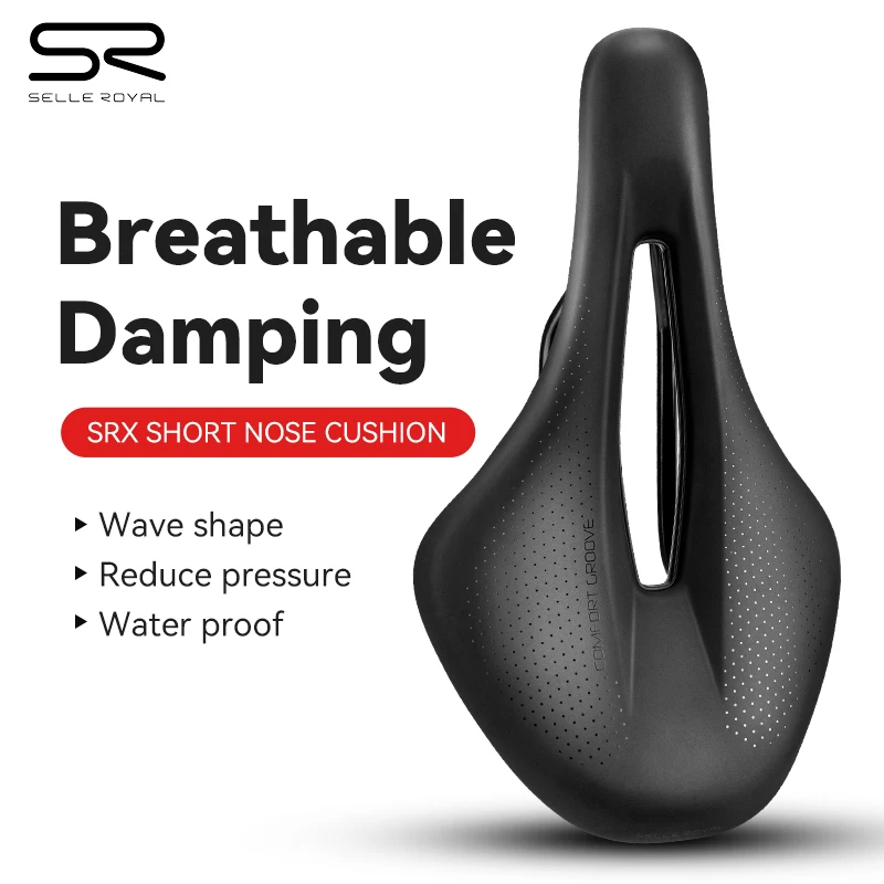 SELLE ROYAL Bike Slim MTB Saddle Seat Hollow Breathable Foam Matrix Fill Bike Cushion For Men Skid-proof Soft PU Leather Saddle