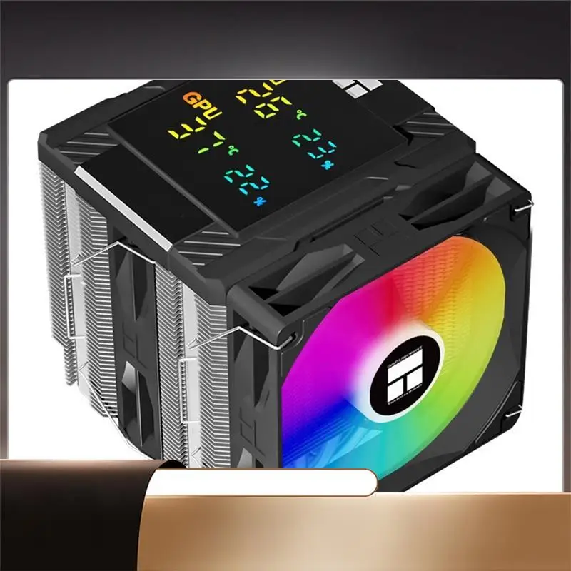 X64A-PA 120 Digital Chassis Air Cooling Radiator 6 Heat Pipe/CPU/CPU Simultaneous Monitoring Supports LGA1851/1700/AM5 ARGB