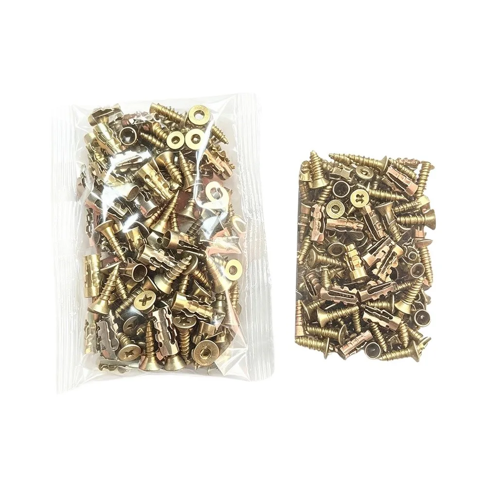 For M6x14 and 4x16 Expansion Screw Set Used in Cabinet Hinge Maintenance and Stripped Thread Restoration on Multiple Surfaces