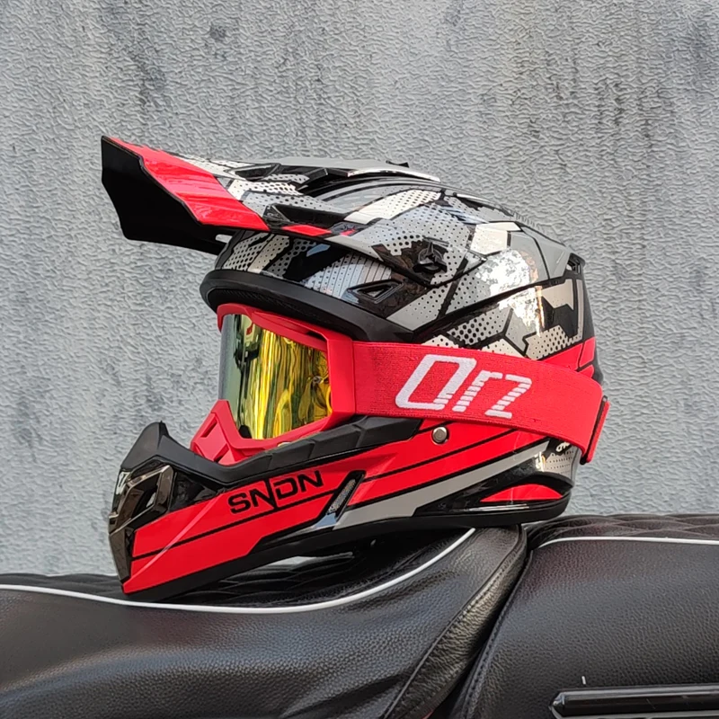 ORZ New Product Motorcycle Off Road Helmet Bicycle Speed Drop DH Full Helmet Track Rally Kart Helmet