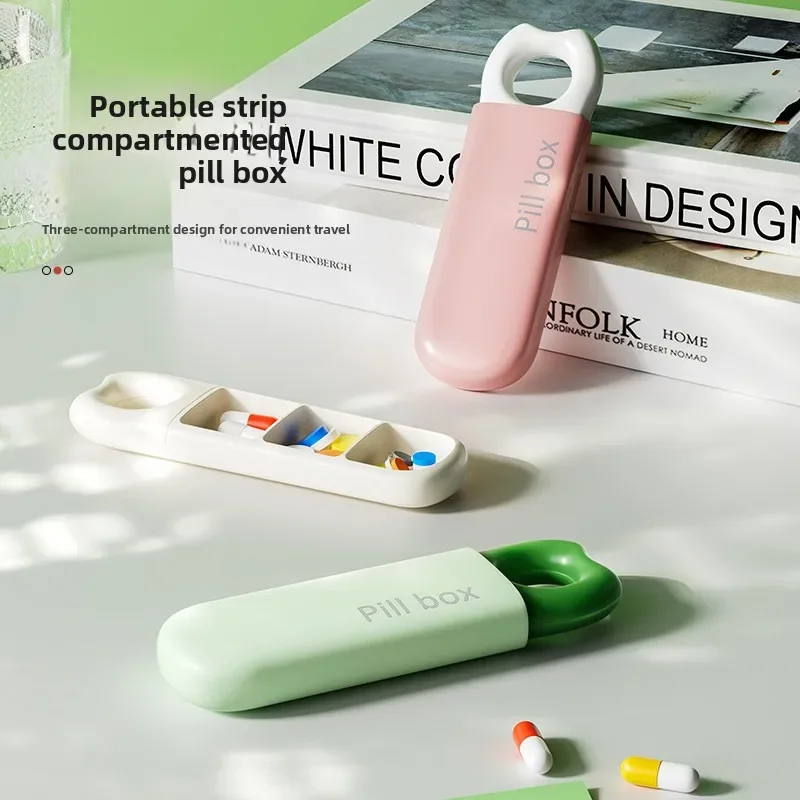 1pc Portable Mini Pill Box, Light-proof Compartmentalized Medicine Storage Case, One Day Pill Container for Home Travel