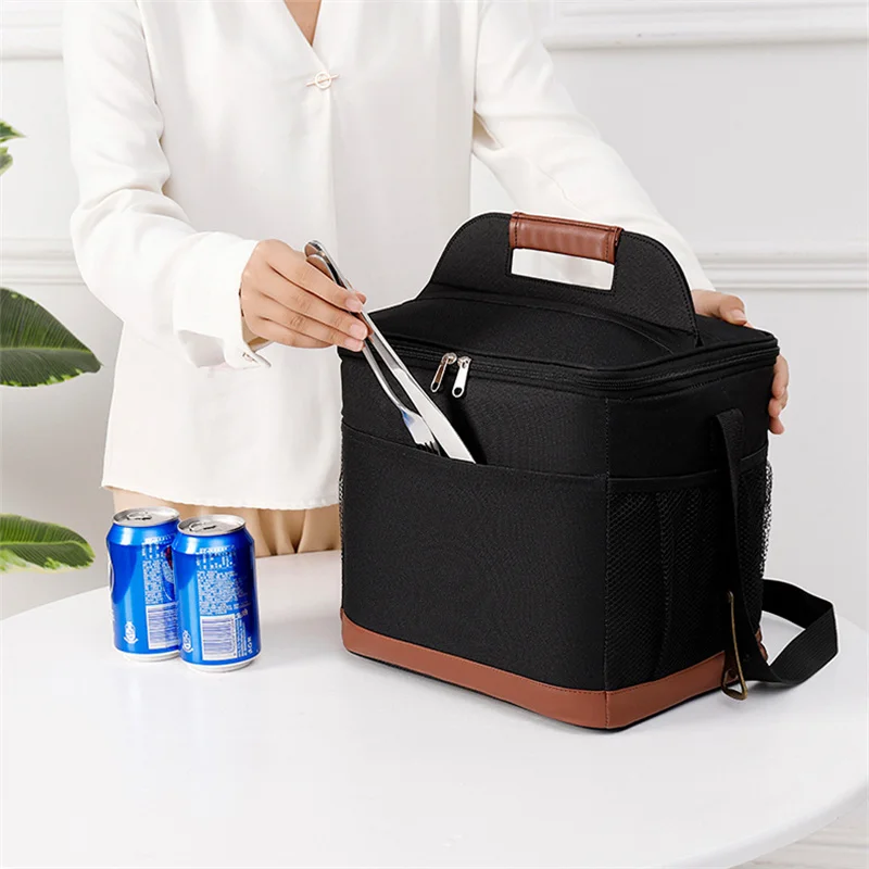 9L/16L Large Capacity Insulated Cooler Bags Camping Picnic Lunch Food Thermal Box Portable Ice Fridge Bag with Shoulder Strap