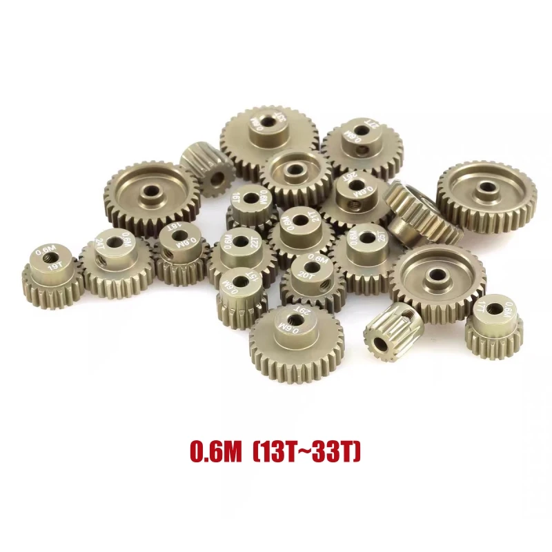 

M0.6 0.6M Motor Gear 3.175 mm 13T 15T 17T 18T 20T 22T 24T 28T 30T 33T Aluminum Alloy Pinion For 1/10 RC Model Car Parts