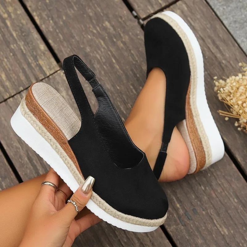 

Pointed Toe Hot Fashion Flats Sandals Women Shoes 2024 New Summer Dress Party Suede Slides Slingbacks Shallow Mujer Zapatillas