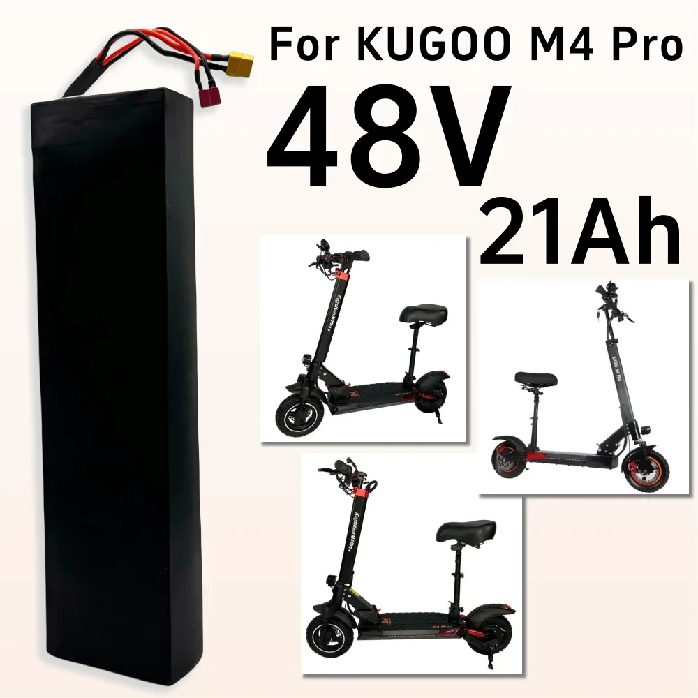 KUGOO M4 Pro 전기 스쿠터용 고전력 배터리 팩, 13S6P 1008Wh, 48V 21AH, 21000mAh 고용량 리튬 배터리