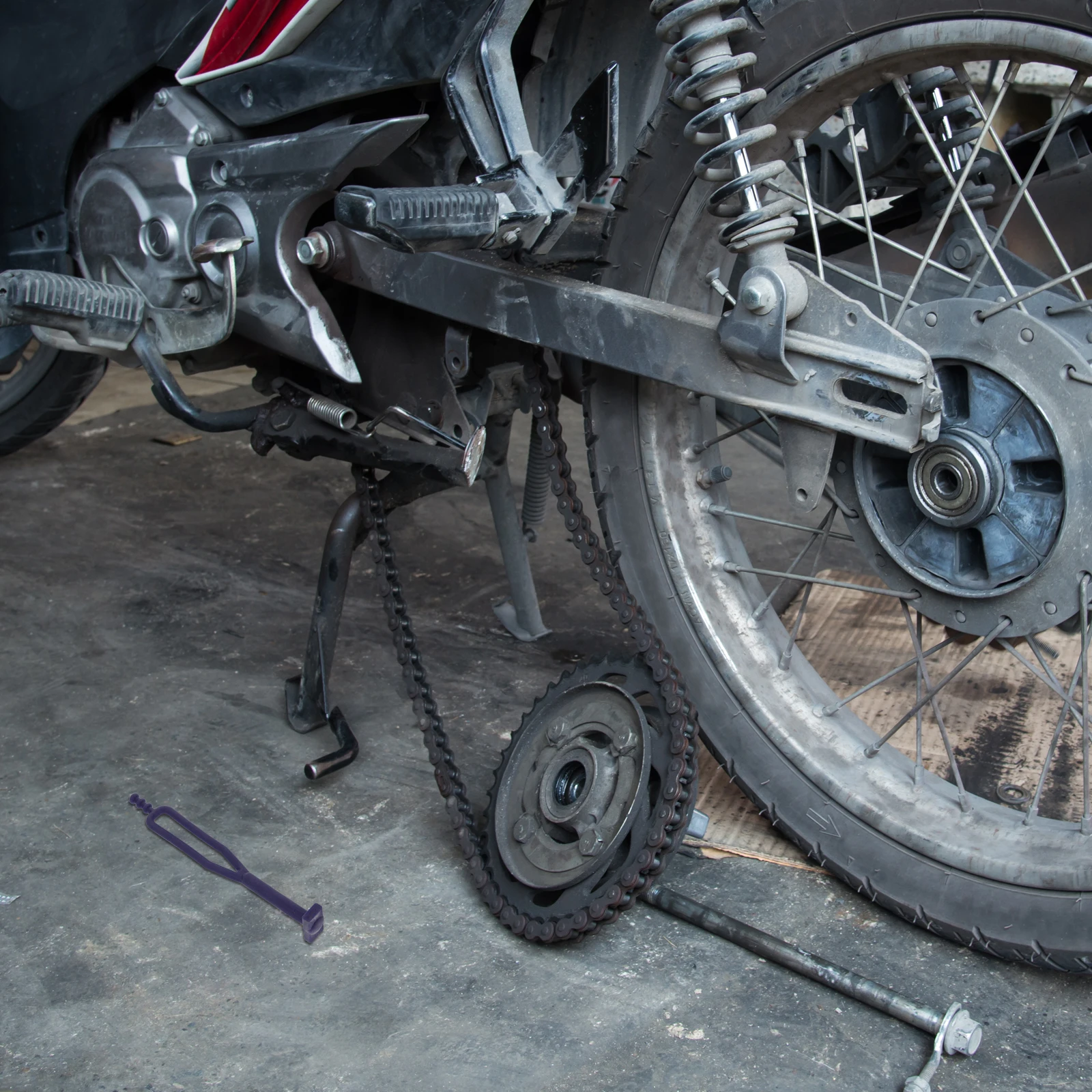 

Motorcycle Side Stand Rubber Strap Blue Durable Easy Installation Scooter Parts Electric Kickstand Replacement Stable Fixing