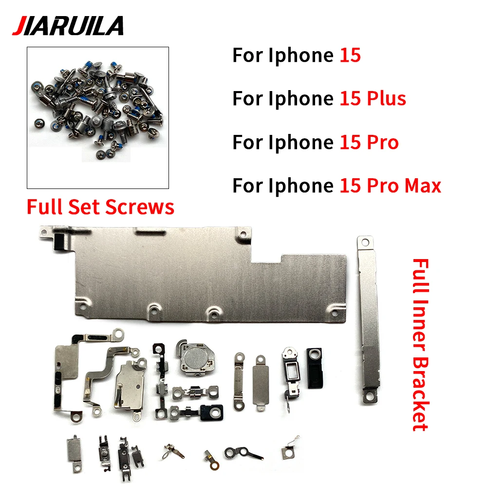 5 sets Inner Metal Cover Plate Mainboard inner Iron with Screws For Iphone 15 Pro Max / For IPhone 15 Plus