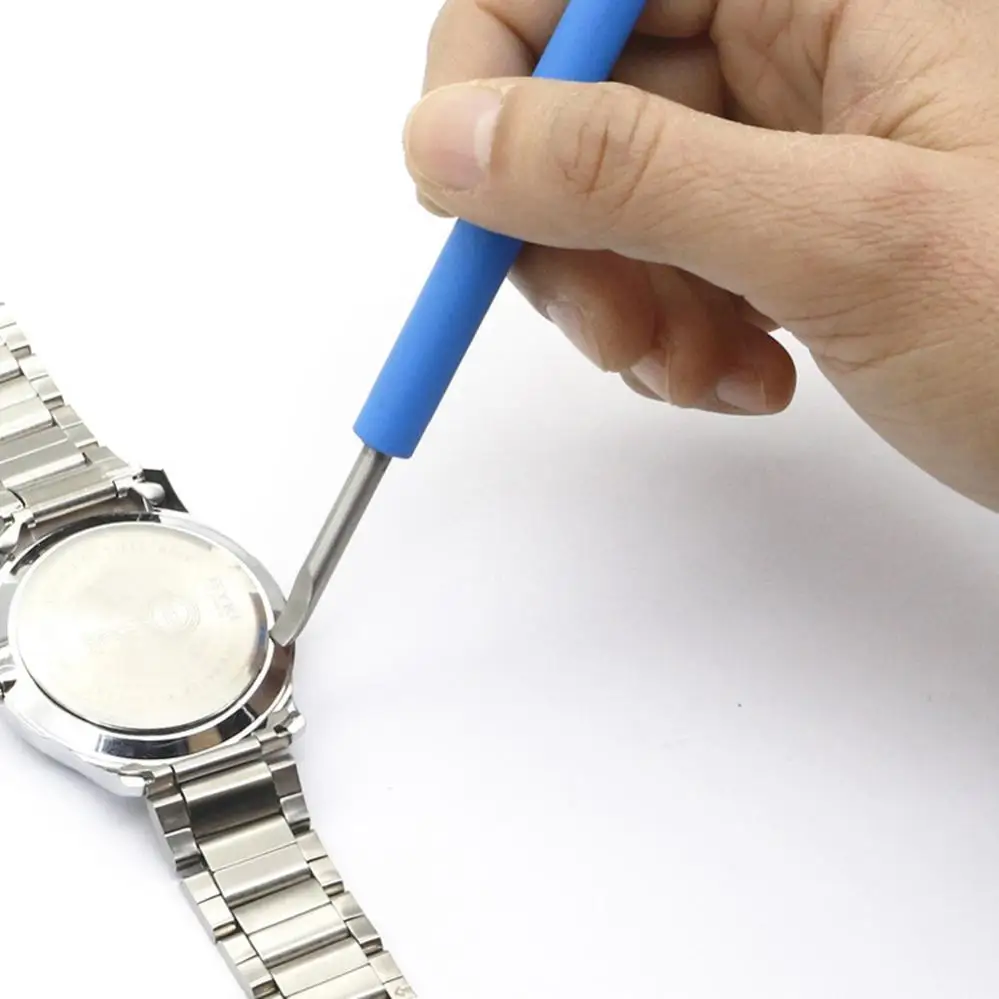 Watch Repair Tools Watch Back Cover Removal Tool Pry Open Watch Cover Long Handle Watch Electronic Product Removal Tool Blue