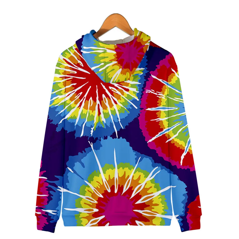 Colorful Spiral Dizzy Pattern Hoodie Men Women Optical Illusion Hoodies Sweatshirt Harajuku Tie Dye Jacket Coat Clothes