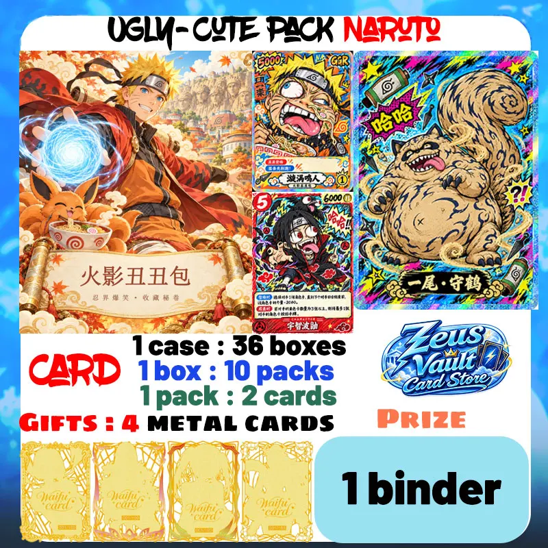 Wholesale 2026 Newest Ugly-Cute Pack Naruto Collection Card Fashional Sakura Hinata Hobby CCG Trendy Party Toys Birthday Gifts