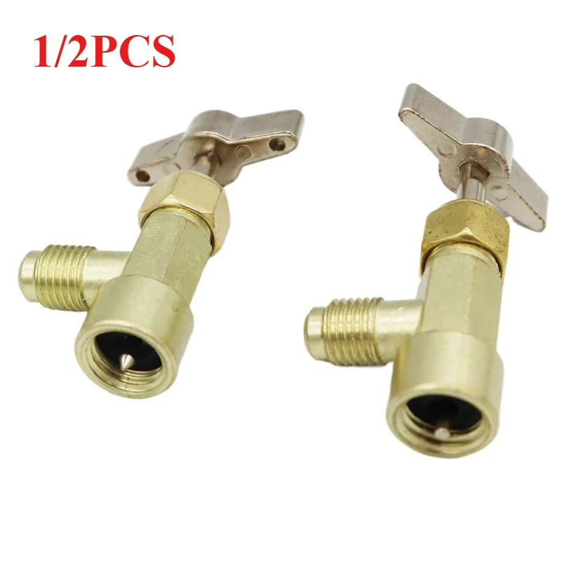 60*35mm Car Air Conditioner Auto Car Accessories 1/4 Thread Adapter R-134a Refrigerant Can Dispensing Bottle Tap Opener Valve