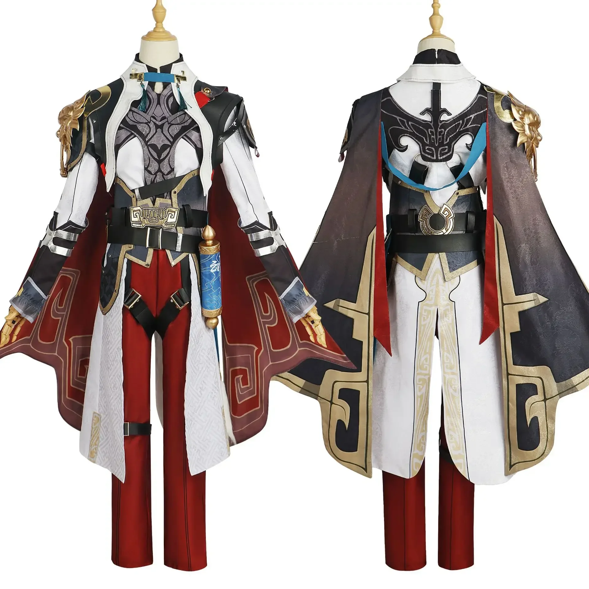 Disfraz de Cosplay de Jing Yuan para hombres, traje de fantasía de Halloween, juego de uniforme de carnaval, conjunto de Peluca de Anime, Riel de estrella Honkai