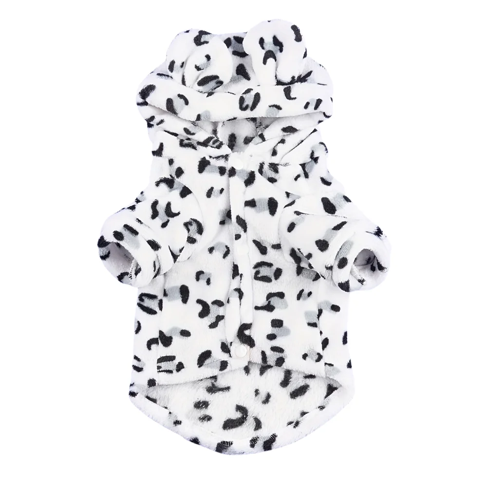 Pet clothes dog cat sweatshirt comfortable and warm clothes with spots cute cartoon velvet