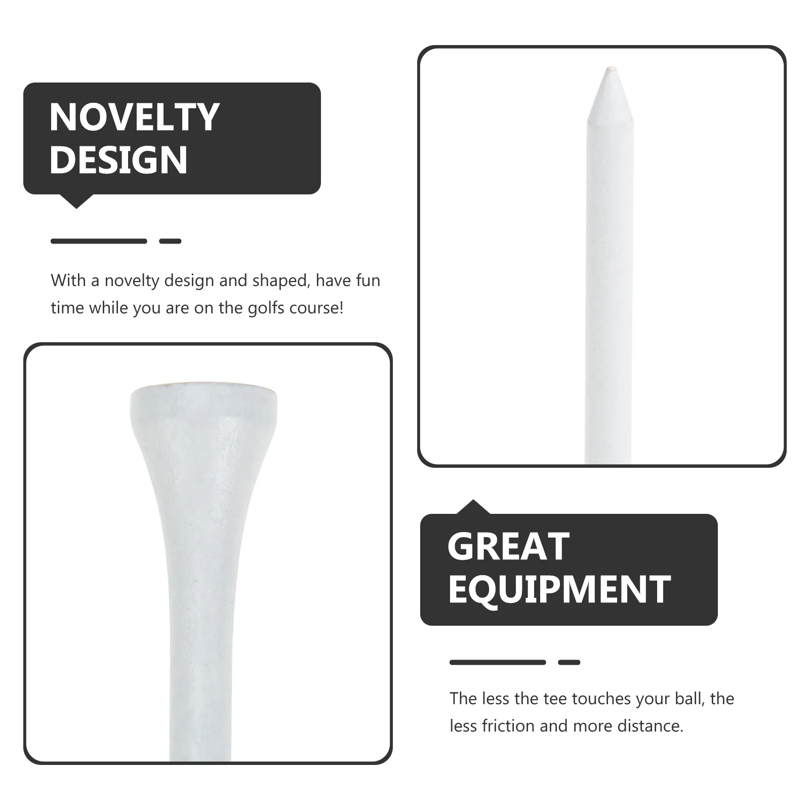 

100Pcs Golf Tees Natural Wood Material Enhanced Durability Experience Low Resistance Tee for Practice Courses