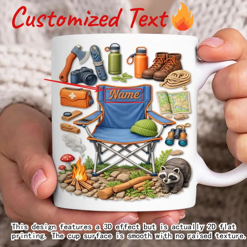 Outdoor Adventure Names - Personalized Camping Coffee Mug 11oz, Custom