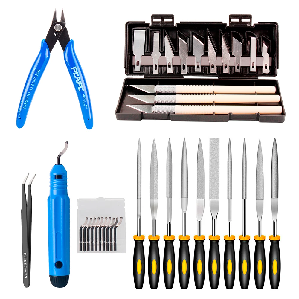 A set Deburring Tool Kit Engraving Knife Carving Tool DIY 3D Printer Part 3D Model File Cutter  Material Removal Scraper