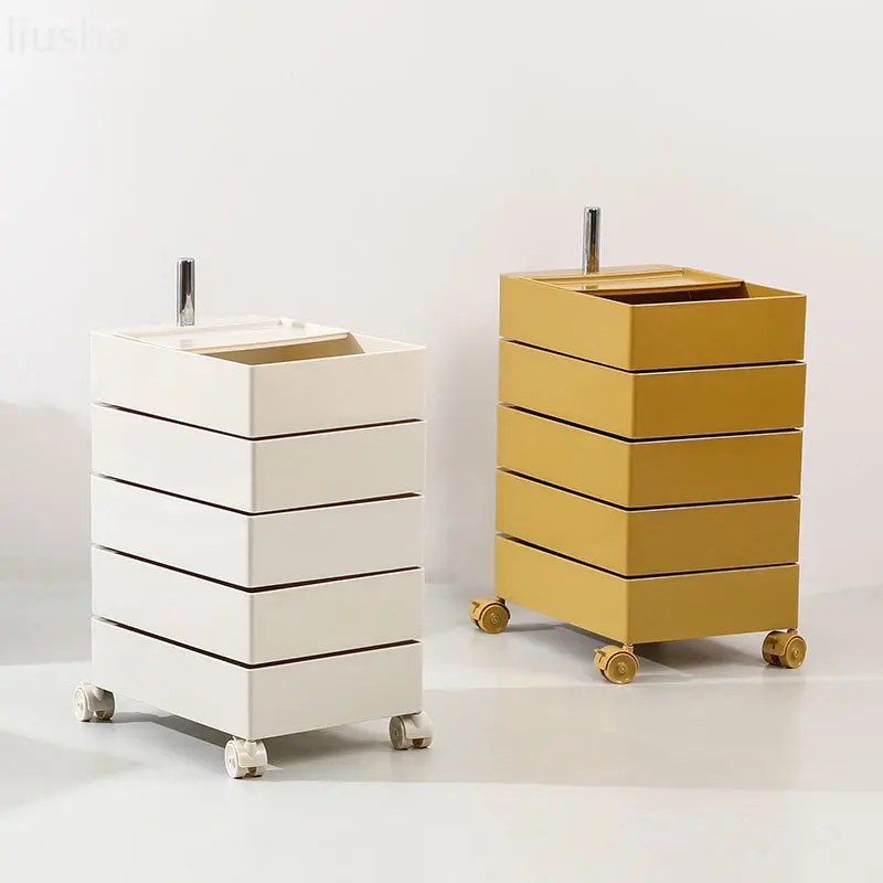 Creative Nordic multifunctional locker mobile bedside locker simple modern rotary storage cabinet mueble  storage baskets