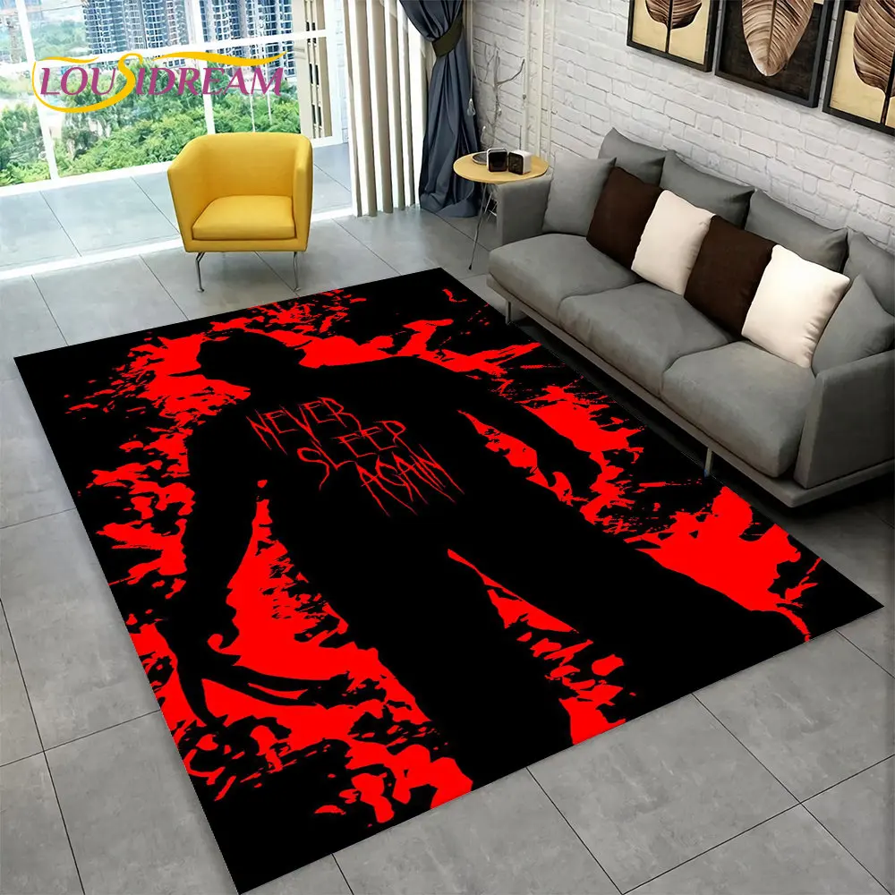 Horror Movie Character Chucky Saw Cartoon Area Rug,Carpet Rug for Living Room Bedroom Sofa Doormat Decoration Non-slip Floor Mat