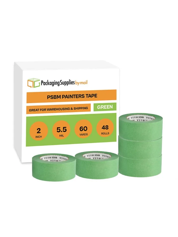Painters Tape Pro, 2 in x 60 Yd, 48 Pack, 5.5 Mil Thick, Easy Tear Masking Tape