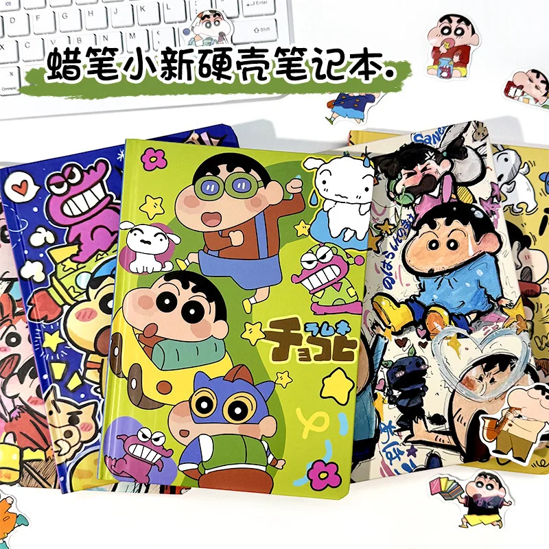 

New Crayon Shin-chan Notebook Cartoon Series A5 Colored Pages Anime Notebook Hand-Painted Print Memo Pad Diary