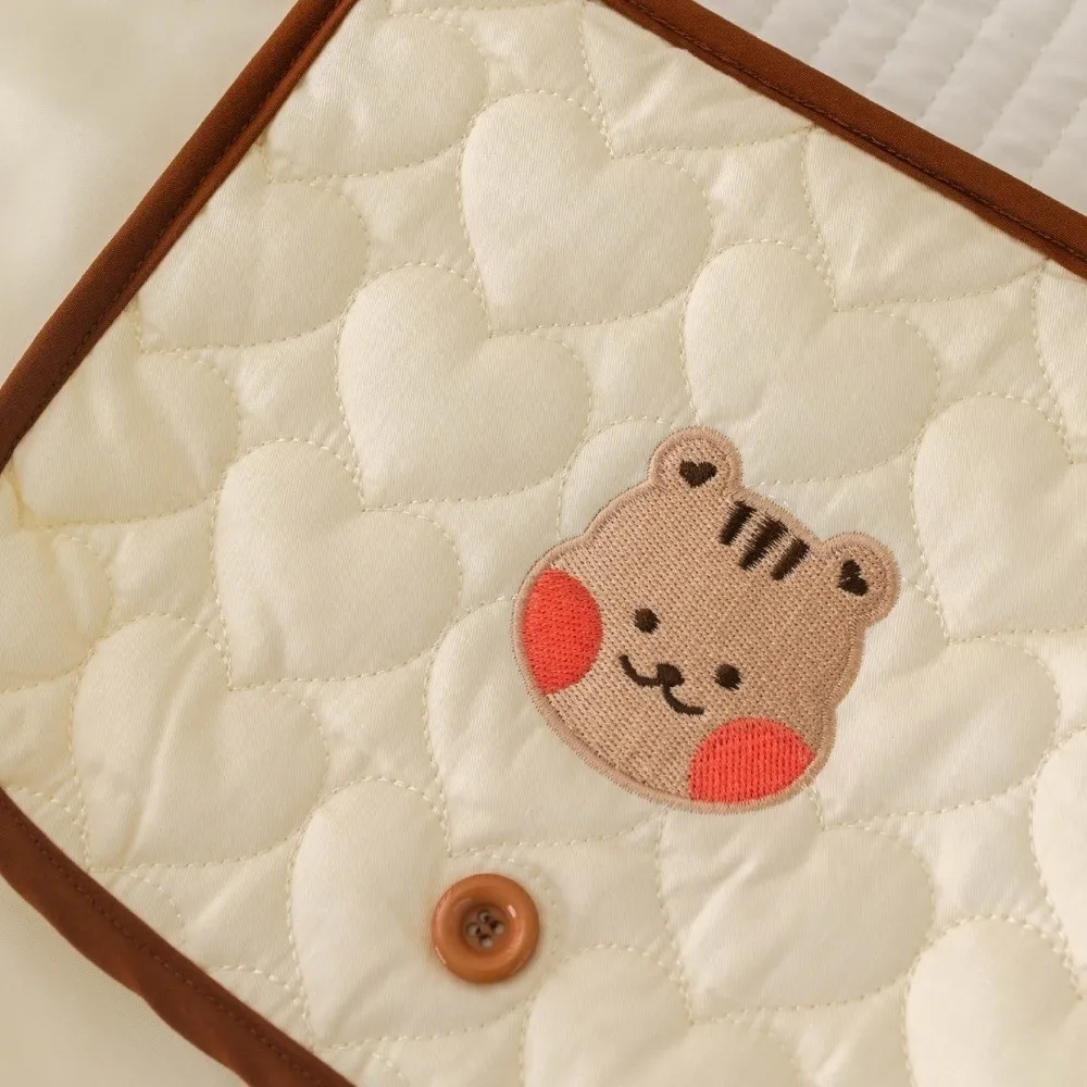 Cambiador de pañales de oso, cambiador de bebé multifuncional de algodón, estación de cambio de viaje para recién nacido, resistente al agua