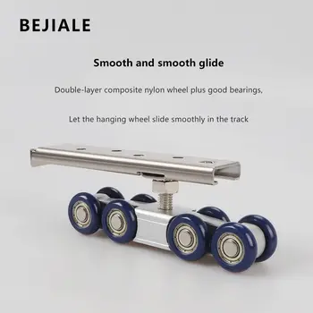 滑動門雙向緩衝阻尼器吊軌吊輪廚房實木吊門滑動門導軌滑軌 8 最佳銷售 滑動門輪 - №7