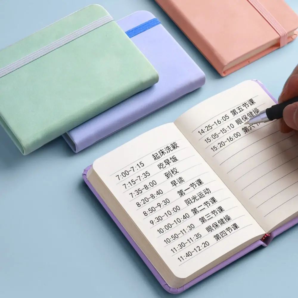 New Portable A7 Notebook Pocket Writing Paper Mini Notepad Memo Pad PU Cover Diary Book Office Supplies
