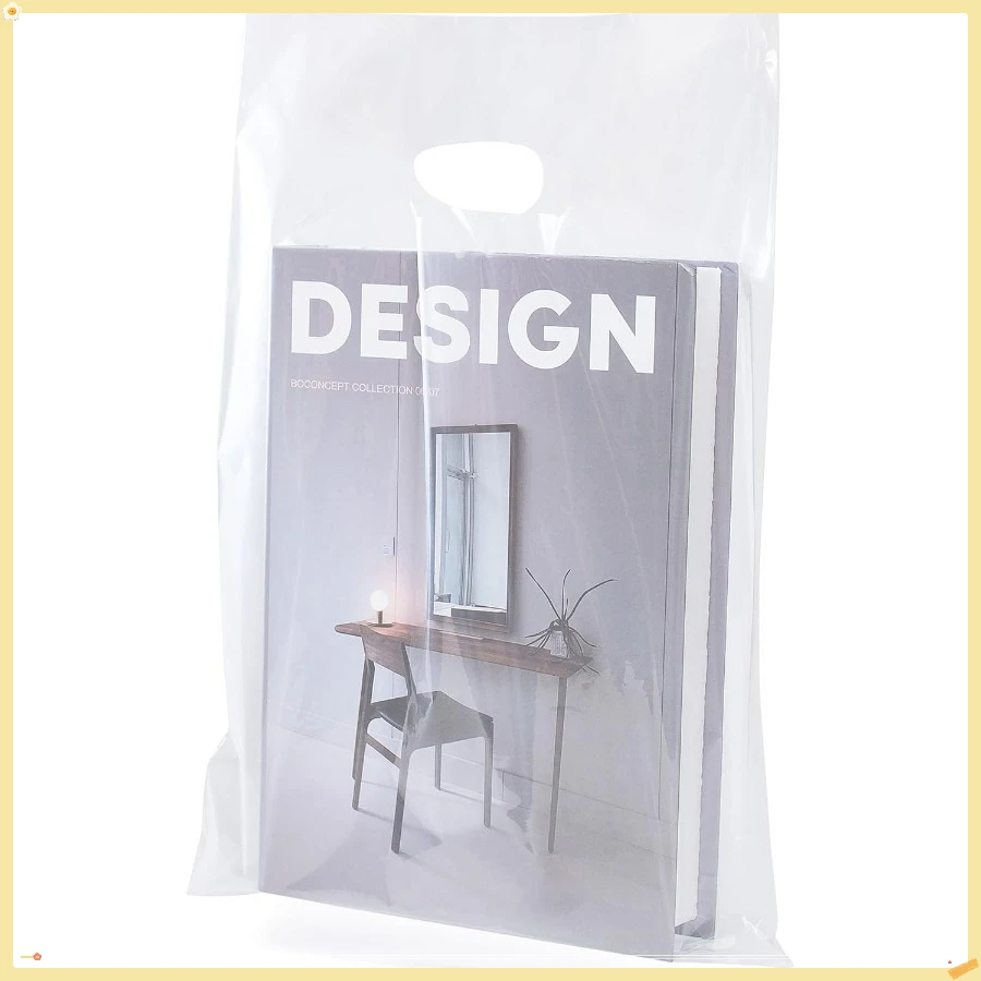 

100 прозрачных пластиковых пакетов с ручками размером 9 x 12 дюймов, идеально подходят для товаров и розничной торговли, прозрачные подарочные пакеты толщиной 1,5 мил с ручками