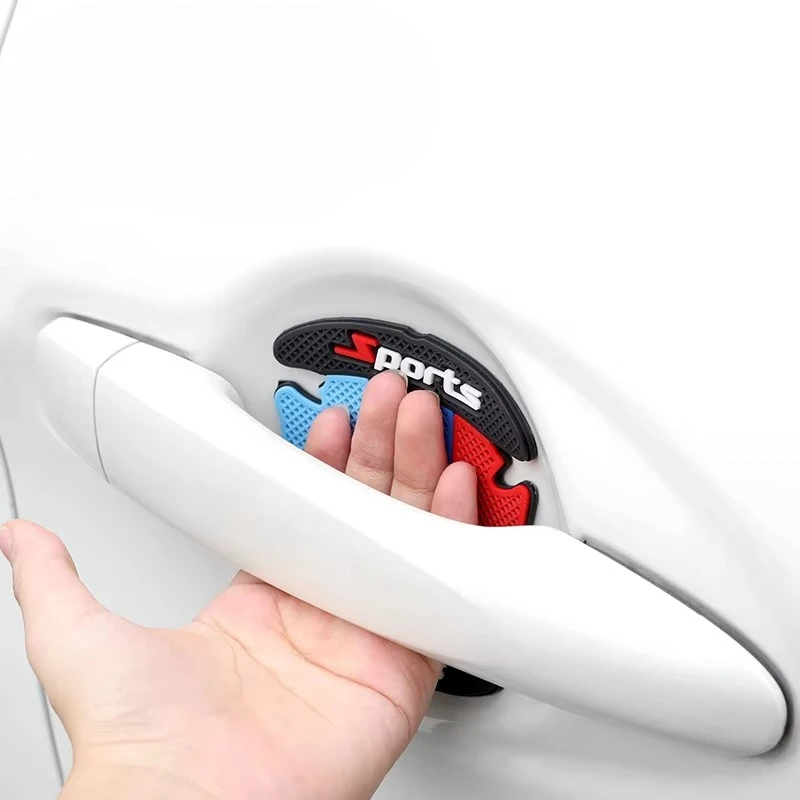 1Set Thickened PVC Car Door Handle Bowl Stickers Impact Scratch Resistant Anti-collision Auto Exterior Protective Decor Decals