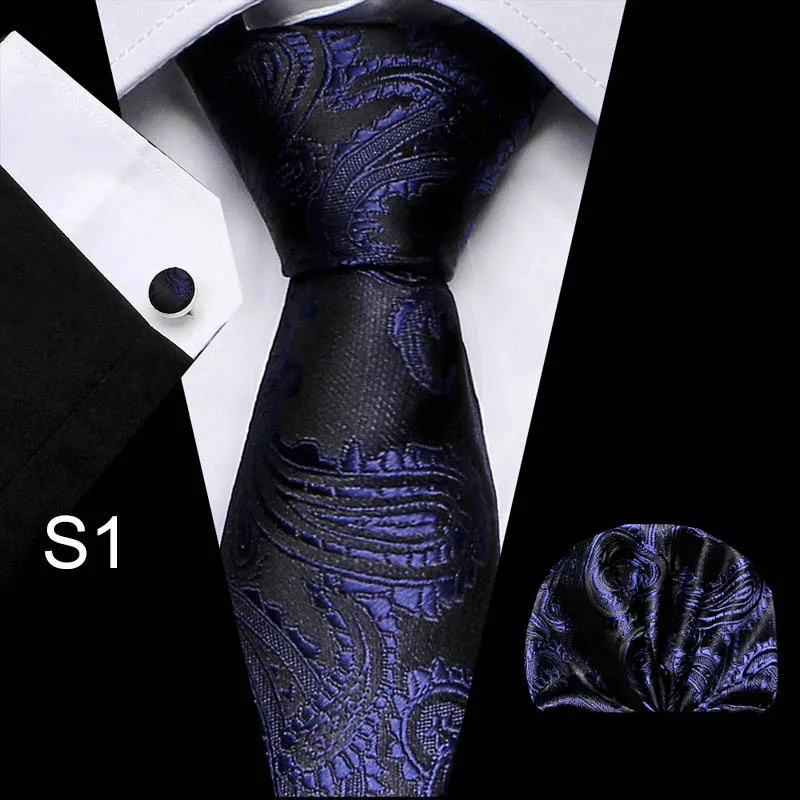 Tie Men's Business Neckties Men's Stripe Plaid Floral Blue Wedding Ties Jacquard Woven Men NeckJacquard Ties vintage accessories