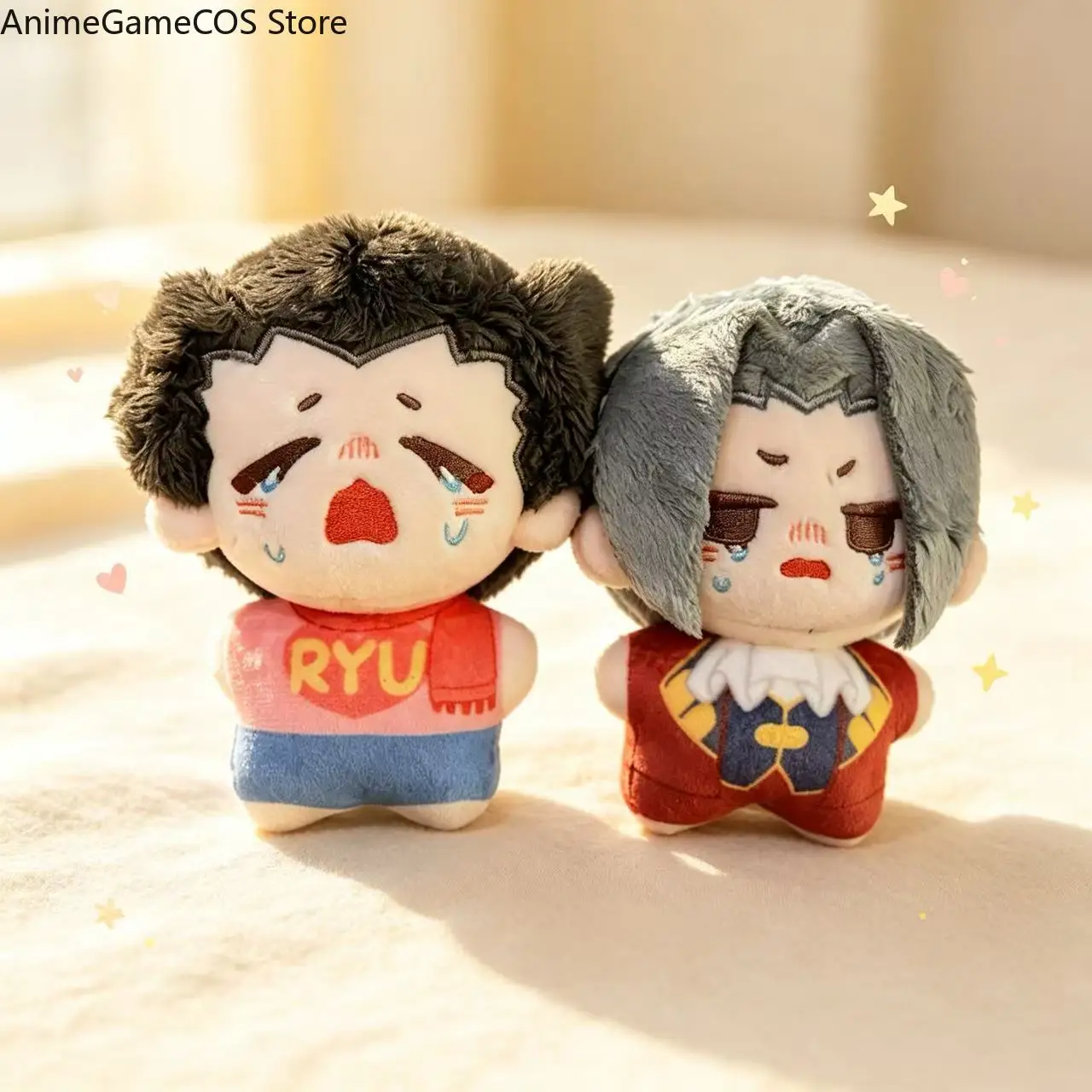 Anime Ace Attorney Miles Edgeworth 10CM Plush Doll Bag Pendant Plushie Stuffed Figure Cosplay Collection Cartoon Gift