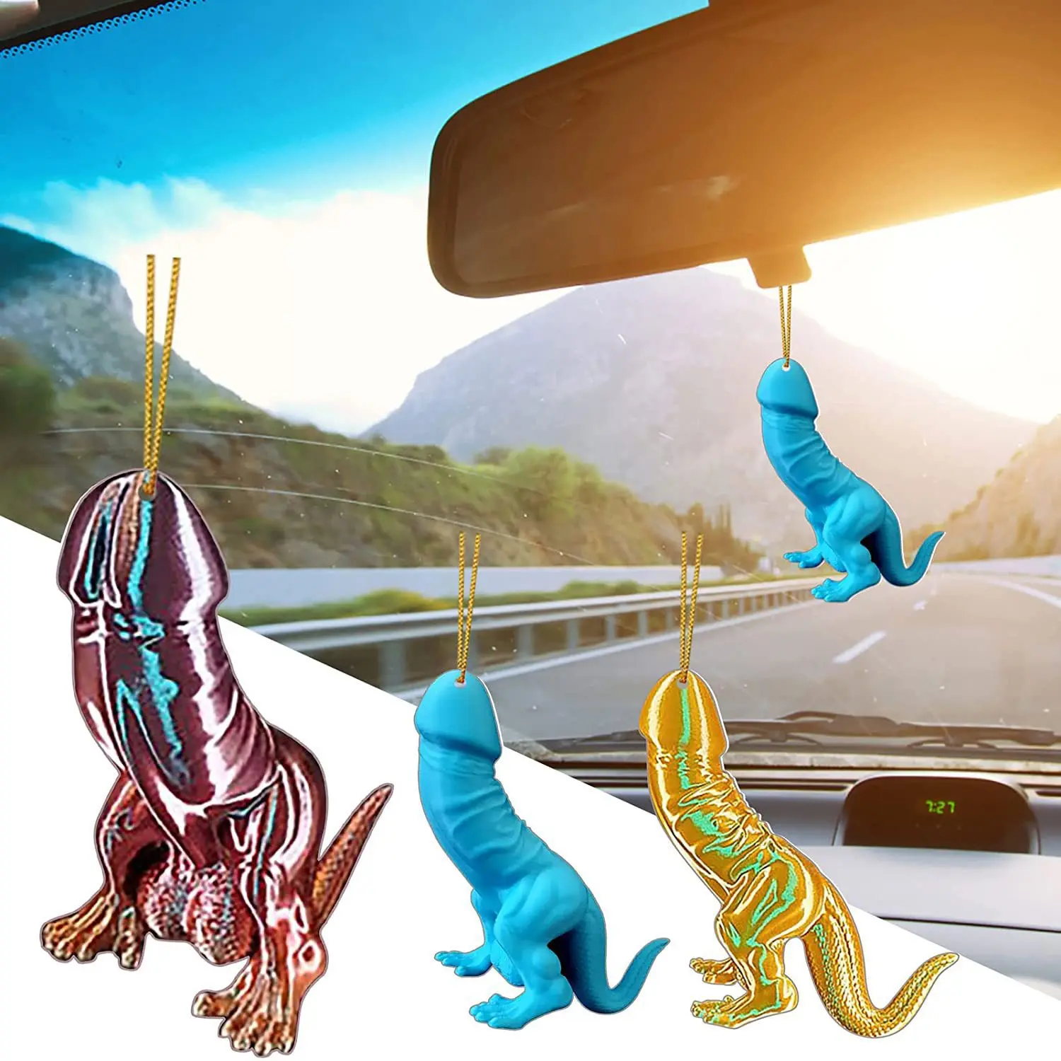 New Acrylic Crafts Funny Creative Personalized Simulation JJ Dinosaur Pendant Car Backpack Home Pendant Bachelor Party Gifts