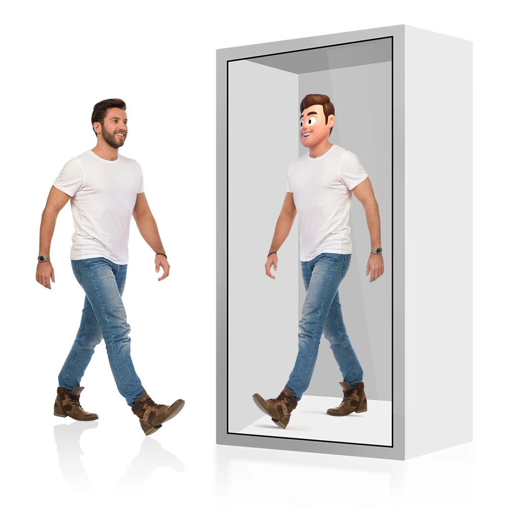Indoor AI 3D Hologram Display Interactive Holographic Showcase Transparent Lcd Box Virtual Meta Digital Human HOLOGRAM HOLOBOX