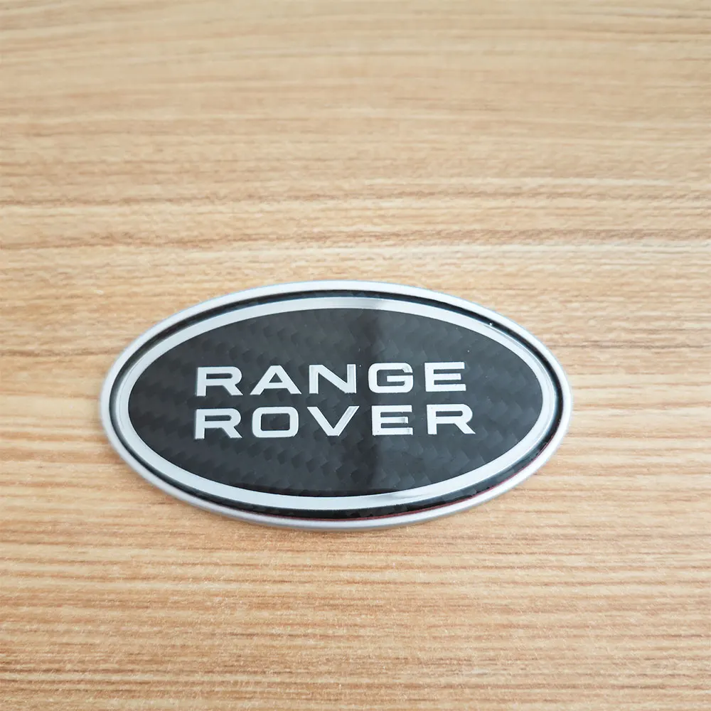 3D Carbon LAND ROVER Logo Range Rover Emblem Sticker Car Front Grille Rear Trunk Badge Land Rover Discovery Defender Accessories