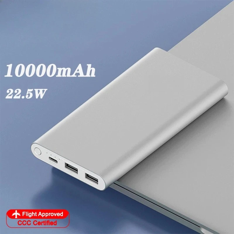 بنك الطاقة 10000 مللي أمبير. شحن سريع 22.5 وات، وضع تيار منخفض، علبة ألومنيوم. آيفون 16-13.